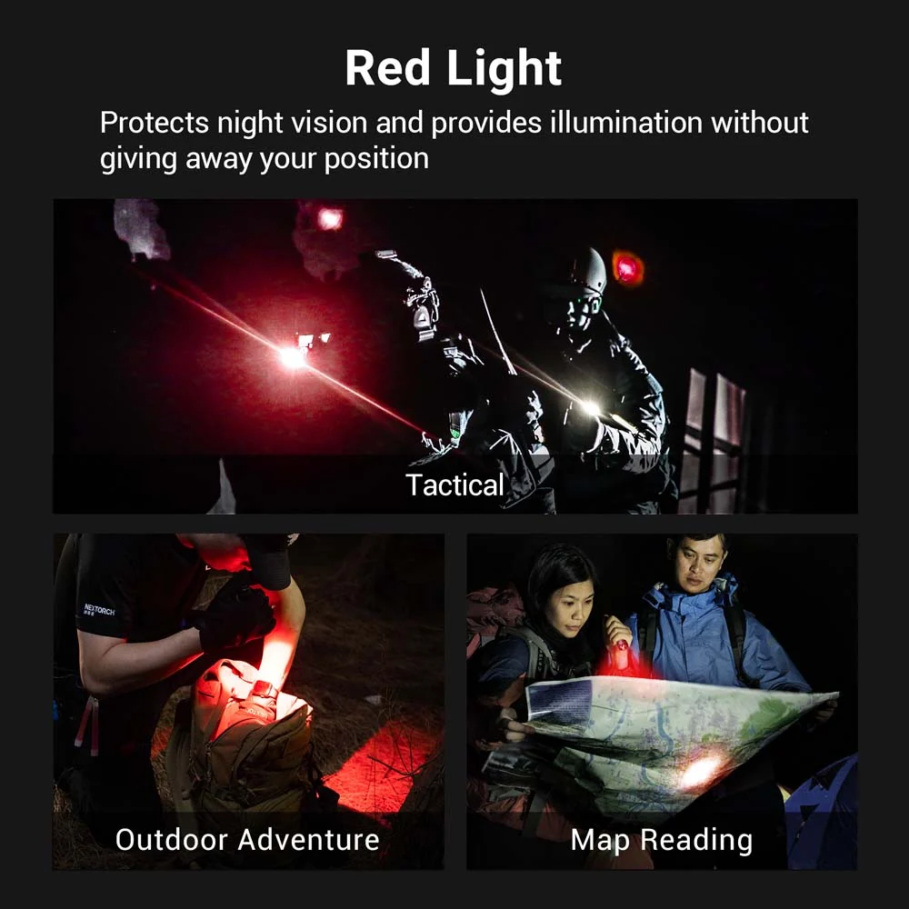 NEXTORCH TA21 Pocket Carry Tactical Flashlight Set | Red & White Light - Image 4