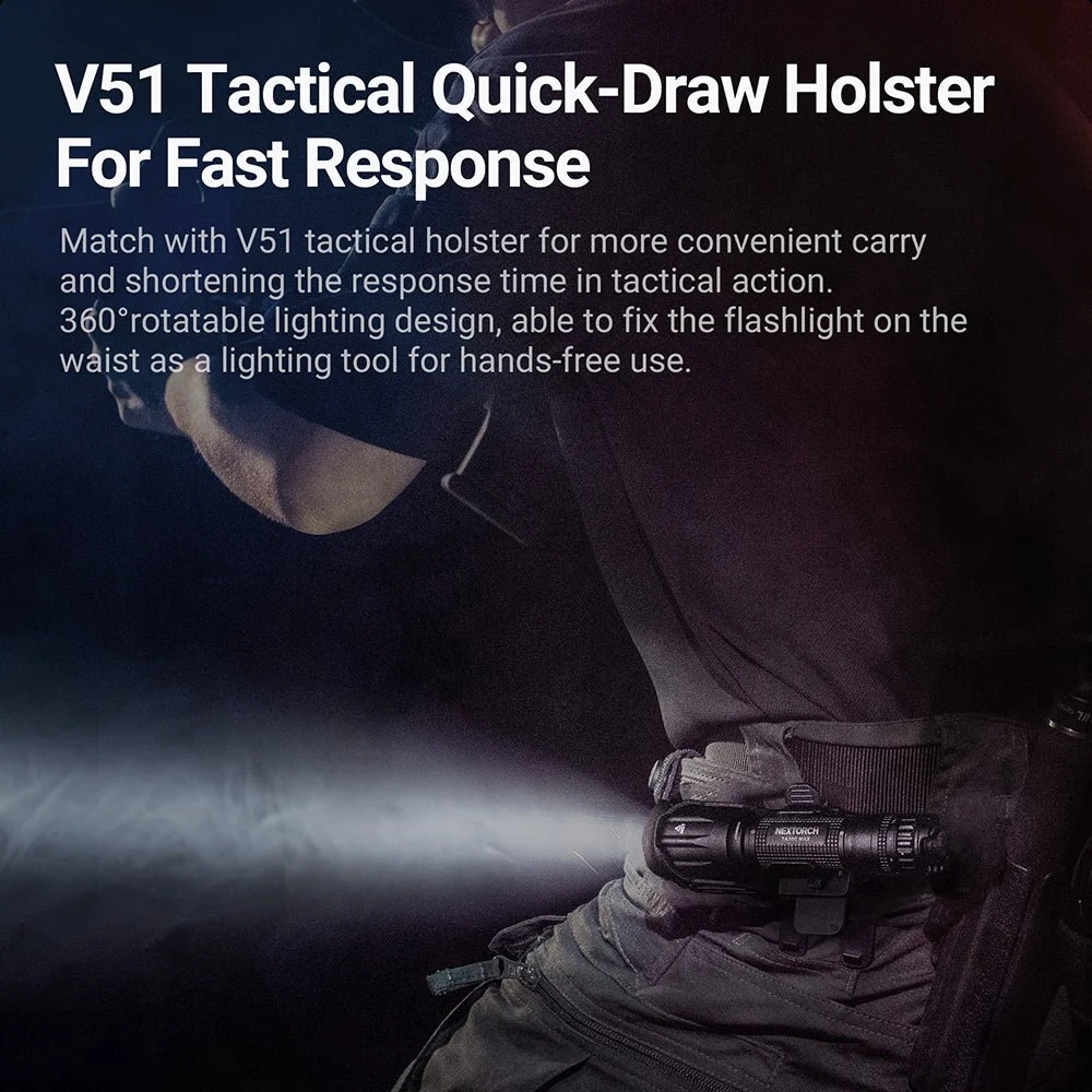 NEXTORCH TA30C MAX One-Step Strobe Tactical Flashlight - 3000 Lumens - Image 7