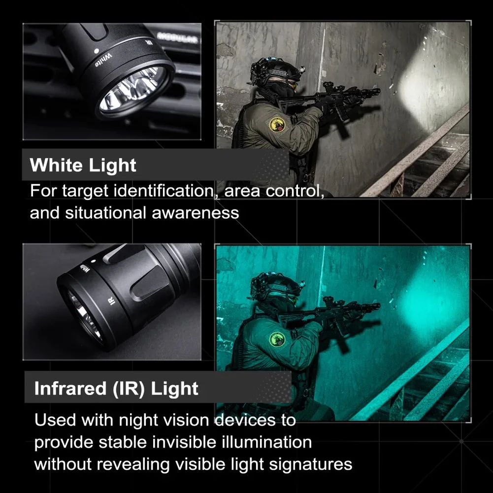 WL52IR Dual-Light Tactical Flashlight - Image 4
